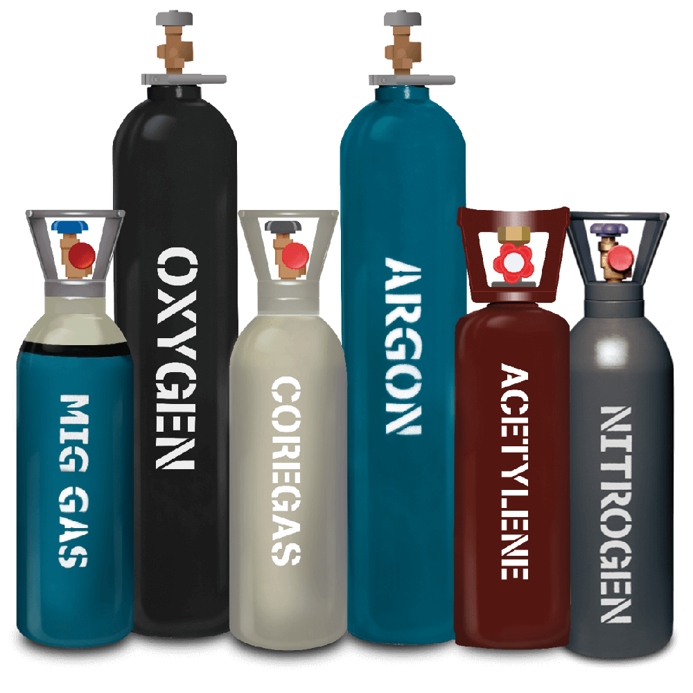 Different Gas Cylinders